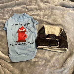 Small Doggy Boy Shirt and Sherpa Vest